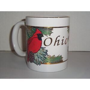 Molloy Ohio Cardinal Mug Cup Gold Trim -051545